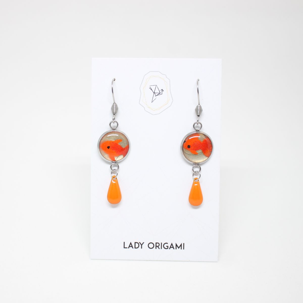 bijoux origami-004 boucles cabochon
